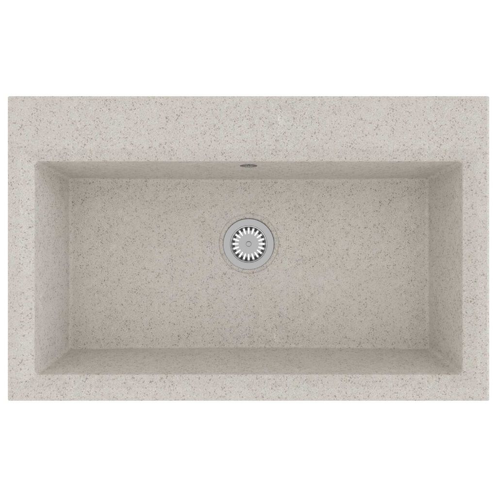 vidaXL νιπτήρας κουζίνας μπεζ 790x500x193 εκ. Γρανίτης
