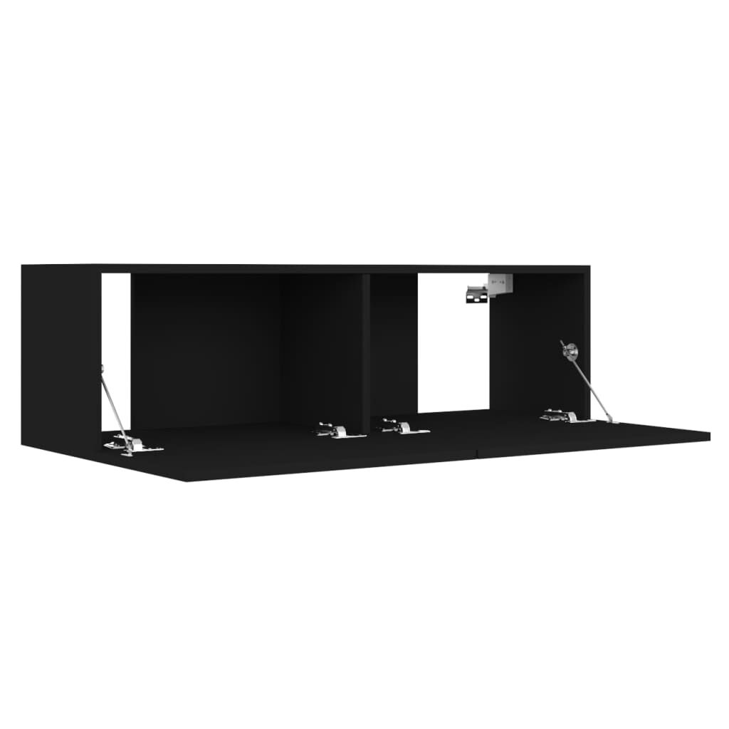 vidaXL Έπιπλο Τηλεόρασης Μαύρο 100 x 30 x 30 εκ. από Επεξ. Ξύλο