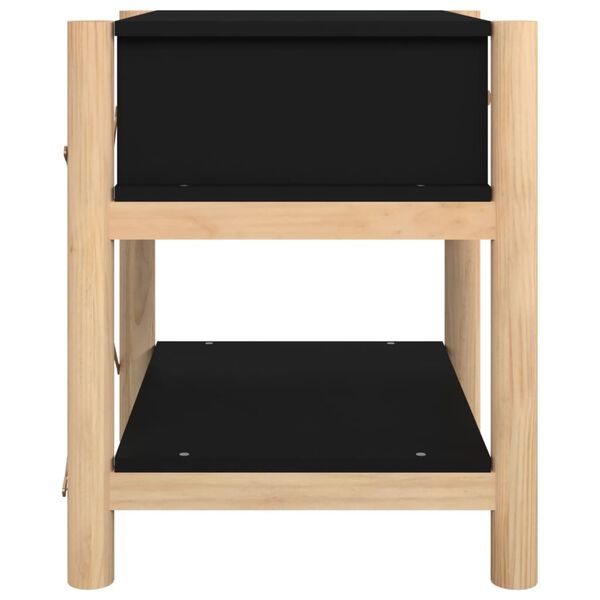 vidaXL Κομοδίνα 2 τεμ. Μαύρα 42 x 38 x 45 εκ. από Επεξεργασμένο Ξύλο