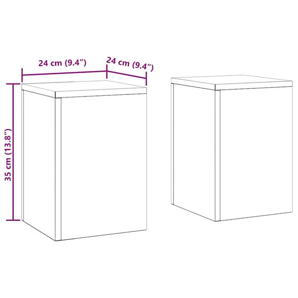 vidaXL Στήριξη φυτών 2 pcs Σκ rusty 24 x 24 x 35 εκ.