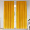 vidaXL Κουρτίνες 2 pcs κίτρινο μουσταρδί 140 x 260 cm Βελούδο
