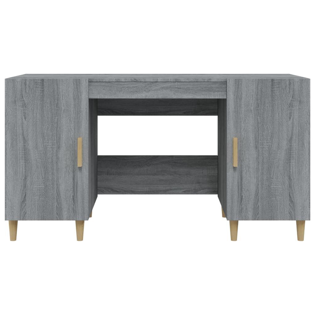 vidaXL Γραφείο Γκρι Sonoma 140x50x75 εκ. από Επεξεργασμένο Ξύλο