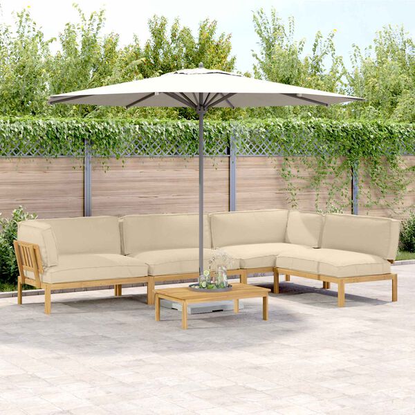 vidaXL &Sigma;&epsilon;&tau; &Kappa;&alpha;&nu;&alpha;&pi;έ &mu;&epsilon; &mu;&alpha;&xi;&iota;&lambda;ά&rho;&iota; &Mu;&omicron;&nu;ό&chi;&rho;&omega;&mu;&omicron; 5 pcs &Mu;&pi;&epsilon;&zeta; &Sigma;&tau;&epsilon;&rho;&epsilon;ό &Xi;ύ&lambda;&omicron; &Alpha;&kappa;&alpha;&kappa;ί&alpha;&sigmaf;