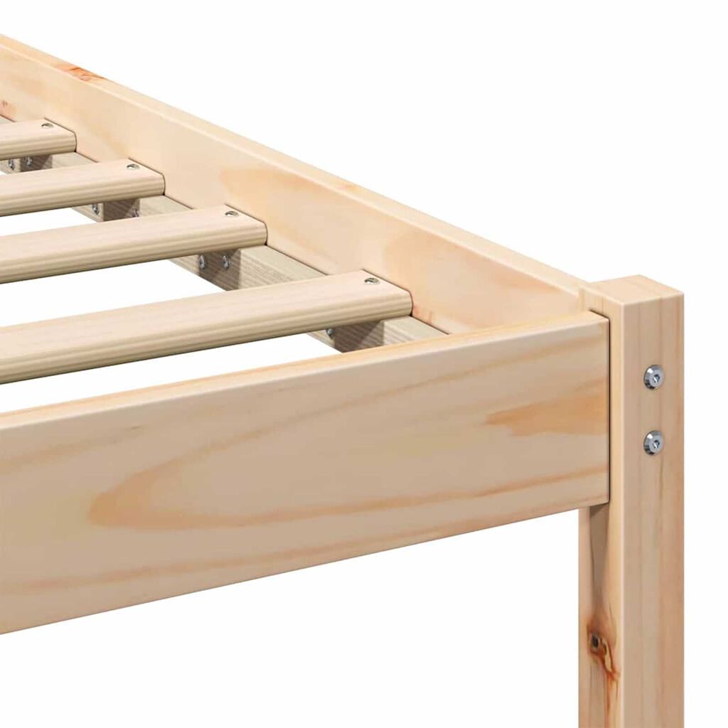 vidaXL Σκελετός Κρεβατιού Καφέ 140 x 200 cm Μασίφ ξύλο πεύκου
