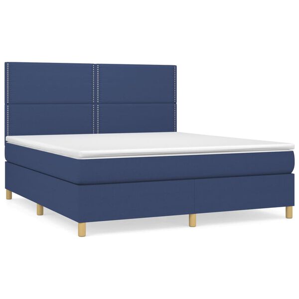 vidaXL &Kappa;&rho;&epsilon;&beta;ά&tau;&iota; Boxspring &mu;&epsilon; &Sigma;&tau;&rho;ώ&mu;&alpha; &Mu;&pi;&lambda;&epsilon; 180x200 &epsilon;&kappa;. &Upsilon;&phi;&alpha;&sigma;&mu;ά&tau;&iota;&nu;&omicron;