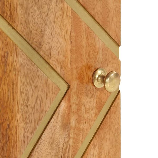 vidaXL Βοηθητικό Έπιπλο Καφέ/Μαύρο 40x33,5x75 εκ. Μασίφ Ξύλο Μάνγκο