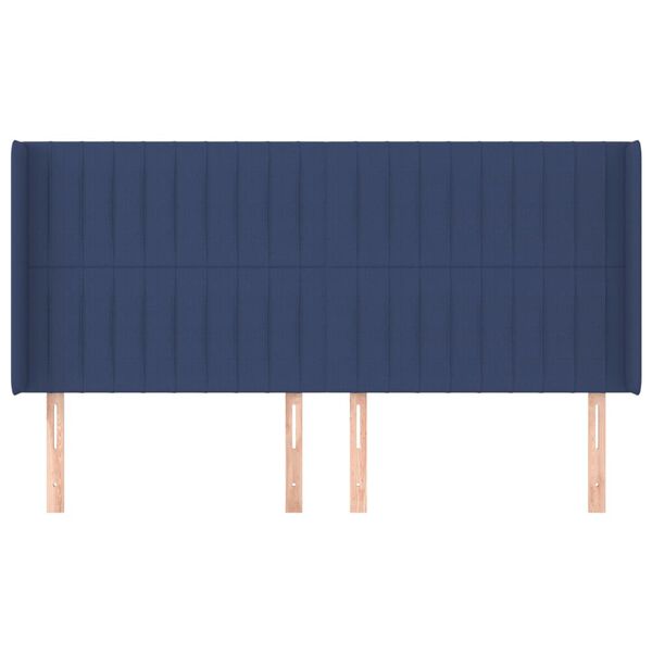 vidaXL Κεφαλάρι με Πτερύγια Μπλε 203x16x118/128 εκ. Υφασμάτινο