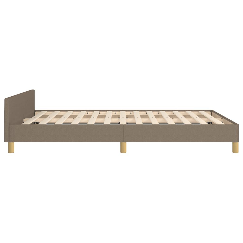 vidaXL Σκελετός Κρεβατιού Χωρίς Στρώμα Taupe 140x200 εκ. Υφασμάτινο