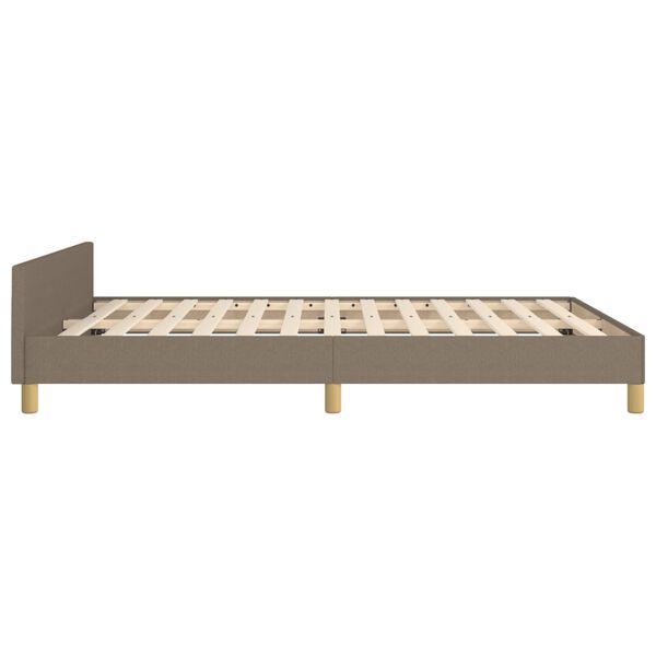 vidaXL Σκελετός Κρεβατιού Χωρίς Στρώμα Taupe 140x200 εκ. Υφασμάτινο