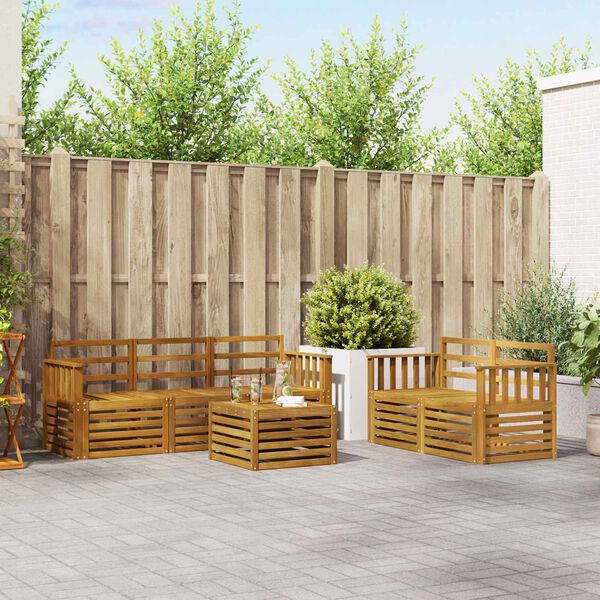 vidaXL &Sigma;&epsilon;&tau; &Kappa;&alpha;&nu;&alpha;&pi;έ 6 pcs &Phi;&upsilon;&sigma;&iota;&kappa;ό &Sigma;&tau;&epsilon;&rho;&epsilon;ό &Xi;ύ&lambda;&omicron; &Alpha;&kappa;&alpha;&kappa;ί&alpha;&sigmaf;