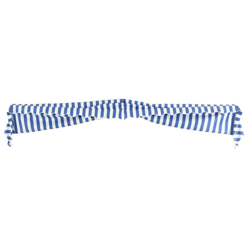 vidaXL Τέντα Bistro Μπλε / Λευκό 350 x 120 εκ.