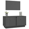 vidaXL Έπιπλο Τηλεόρασης Γκρι 80x35x40,5 εκ. από Μασίφ Ξύλο Πεύκου