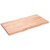 vidaXL Ράφι Τοίχου Ανοιχτό Καφέ 120x60x(2-4)εκ. Επεξ. Μασίφ Ξύλο Δρυός