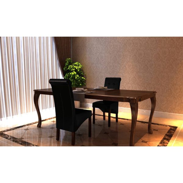 vidaXL Καρέκλες Τραπεζαρίας 2 τεμ. Μαύρες από Συνθετικό Δέρμα