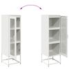 vidaXL Highboard Λευκό 36x39x123 cm από χάλυβα ψυχρής έλασης