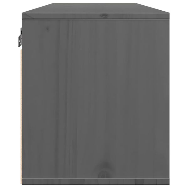 vidaXL Ντουλάπι Τοίχου Γκρι 100 x 30 x 35 εκ. από Μασίφ Ξύλο Πεύκου