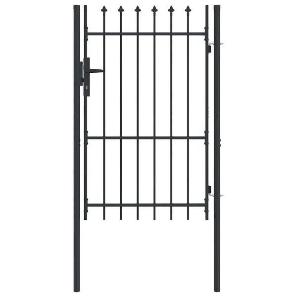 vidaXL Πύλη Φράχτη Γκρι 100 x 150 cm Χάλυβας με Επικάλυψη Πούδρας