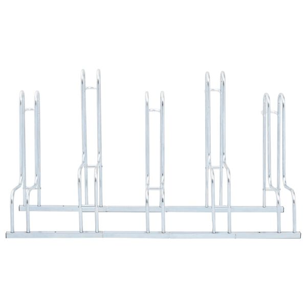 vidaXL Βάση Ποδηλάτου για 5 Ποδήλατα Επιδαπέδιο Γαλβανισμένο Χάλυβα