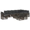 vidaXL &Sigma;&epsilon;&tau; &Kappa;&alpha;&nu;&alpha;&pi;έ &Kappa;ή&pi;&omicron;&upsilon; &Rho;&upsilon;&theta;&mu;&iota;&zeta;ό&mu;&epsilon;&nu;&omicron; 11 pcs &Gamma;&kappa;&rho;&iota; &sigma;&upsilon;&nu;&theta;&epsilon;&tau;&iota;&kappa;ό &rho;&alpha;&tau;ά&nu;