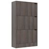 vidaXL Παπουτσοθήκη 3 Πόρτες Γκρι Sonoma Δρυς 59x24x105 εκ Επεξ. Ξύλο
