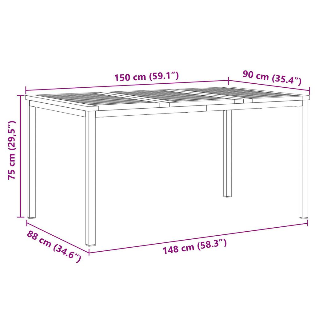 vidaXL Σετ Σερβιτσιού Κήπου 7 pcs