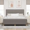 vidaXL &Kappa;&rho;&epsilon;&beta;ά&tau;&iota; &mu;&epsilon; &epsilon;&lambda;&alpha;&tau;ή&rho;&iota;&alpha; &mu;&epsilon; &sigma;&tau;&rho;ώ&mu;&alpha; Taupe 180 x 200 cm ύ&phi;&alpha;&sigma;&mu;&alpha;