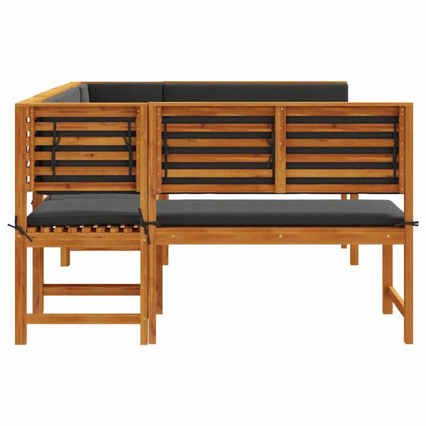 vidaXL Σετ Παγκάκι Κήπου 5 pcs Καφέ Μασίφ ξύλο ακακίας