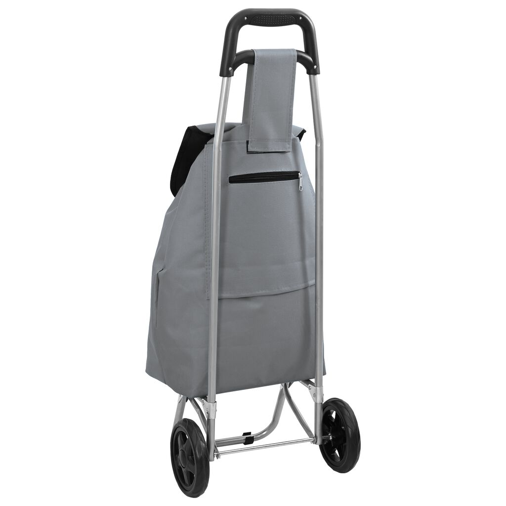 vidaXL Καρότσι Αγορών Γκρι 35 x 28 x 92 εκ. Ύφασμα Oxford