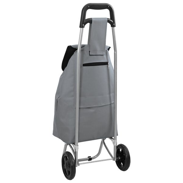 vidaXL Καρότσι Αγορών Γκρι 35 x 28 x 92 εκ. Ύφασμα Oxford