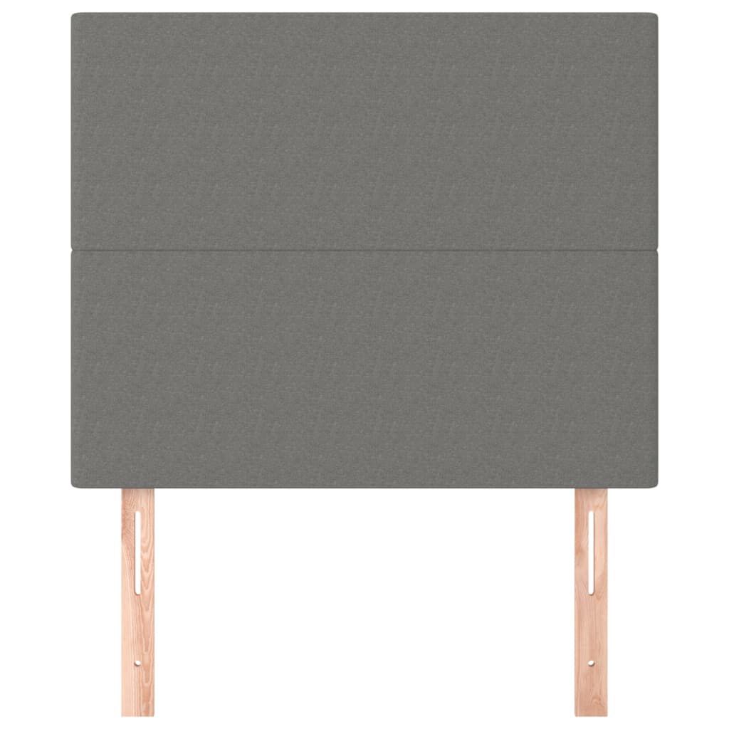 vidaXL Κεφαλάρια Κρεβατιού 2 τεμ. Σκ. Γκρι 100x5x78/88 εκ. Υφασμάτινο