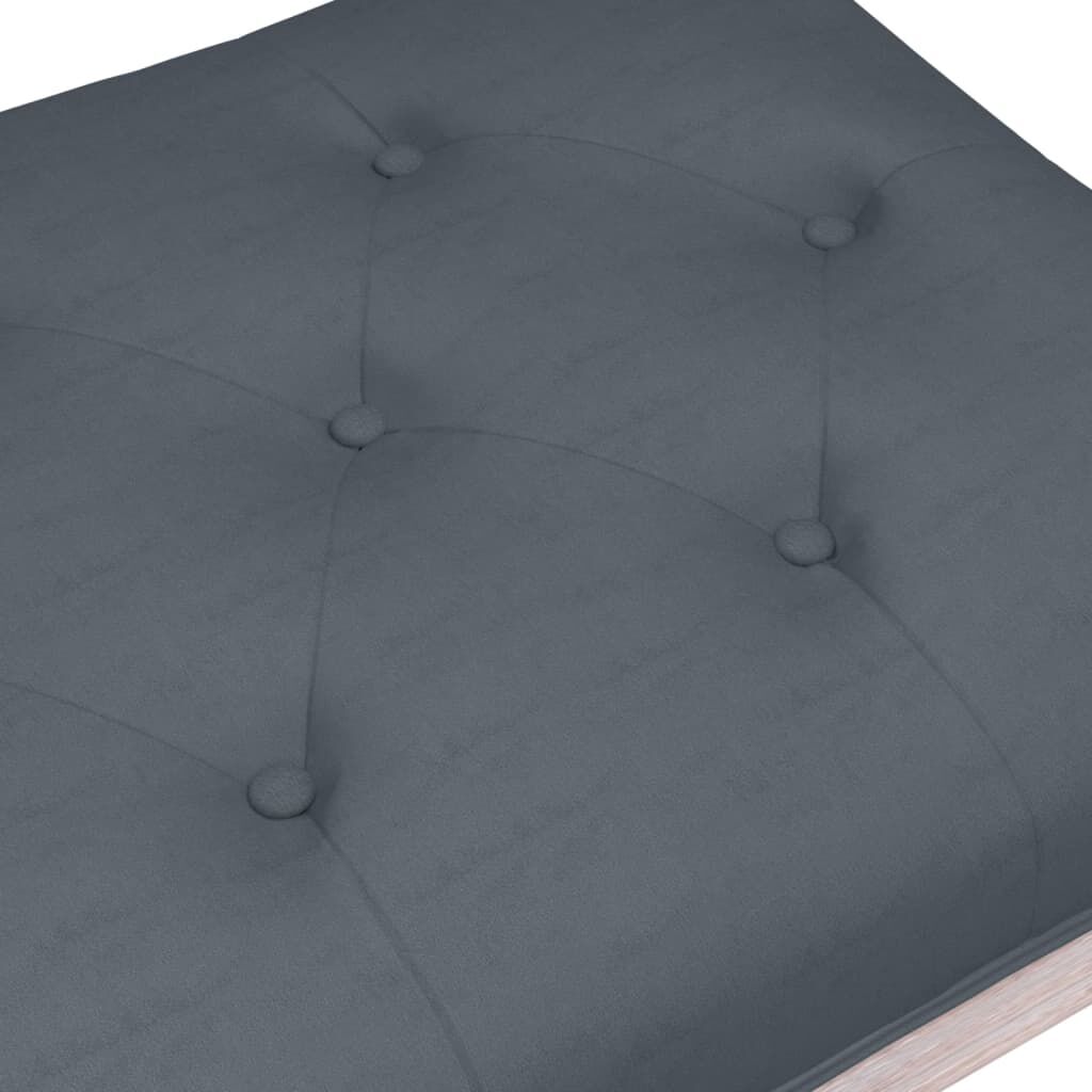 vidaXL Πάγκος Σκούρο Γκρι 110x40x49 εκ. Βελούδινος