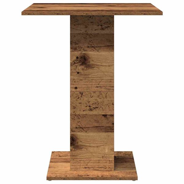 vidaXL Τραπέζι Bistro Παλιό Ξύλο 60 x 60 x 75 εκ. Μοριοσανίδα