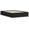 vidaXL Πλαίσιο Κρεβατιού με Συρτάρια Μαύρο 120x190 εκ Επεξεργ. Ξύλο