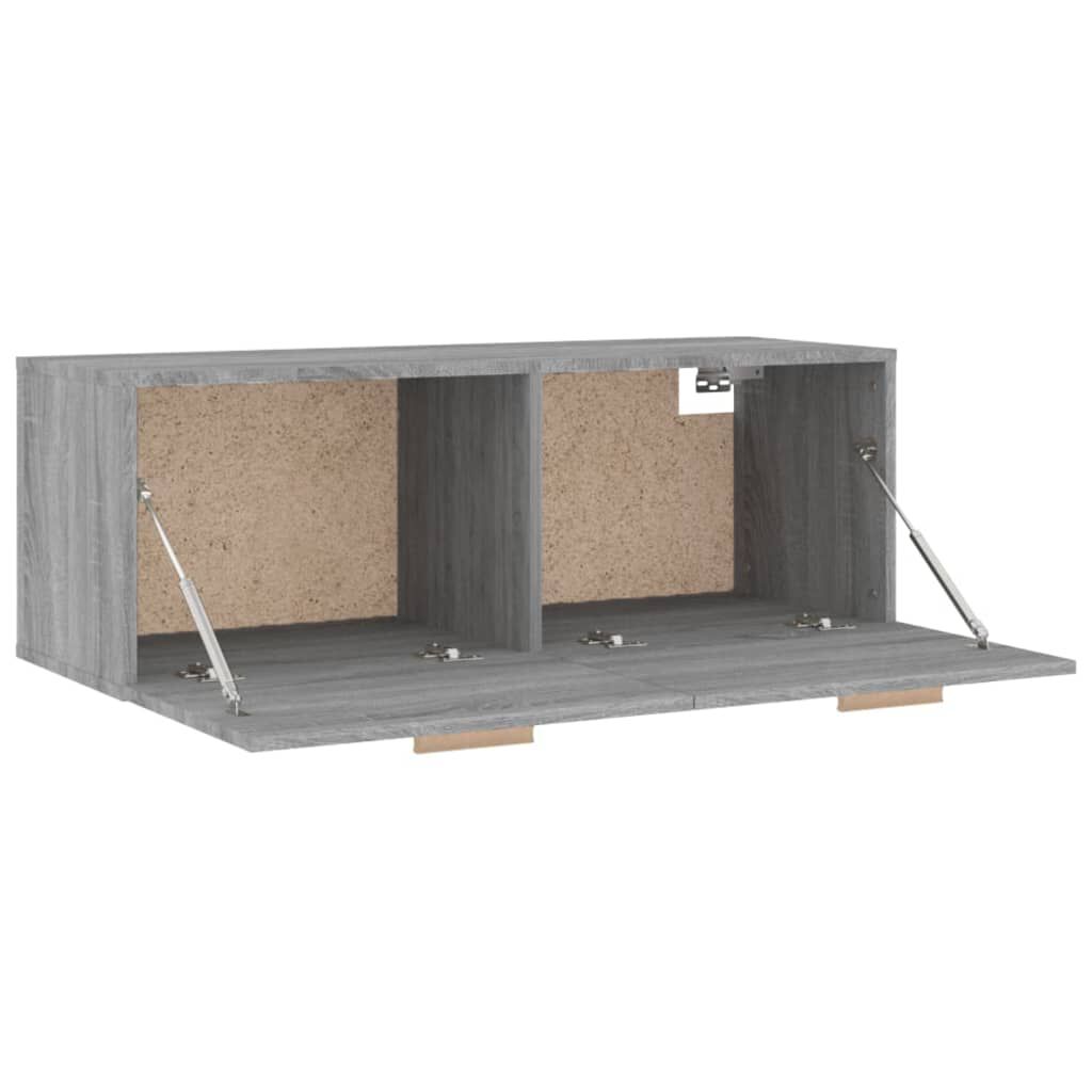 vidaXL Ντουλάπι Τοίχου Γκρι Sonoma 100x36,5x35 εκ. Επεξεργασμένο Ξύλο