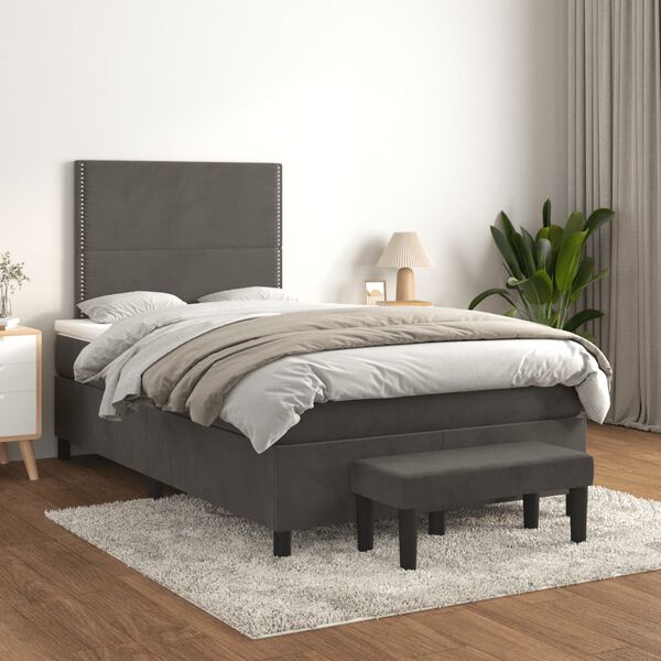 vidaXL &Kappa;&rho;&epsilon;&beta;ά&tau;&iota; Boxspring &mu;&epsilon; &Sigma;&tau;&rho;ώ&mu;&alpha; &Sigma;&kappa;&omicron;ύ&rho;&omicron; &Gamma;&kappa;&rho;&iota; 120x190 &epsilon;&kappa;. &Beta;&epsilon;&lambda;&omicron;ύ&delta;&iota;&nu;&omicron;