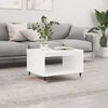 vidaXL Τραπεζάκι Σαλονιού Γυαλ. Λευκό 60x50x40 εκ. Επεξεργασμένο Ξύλο