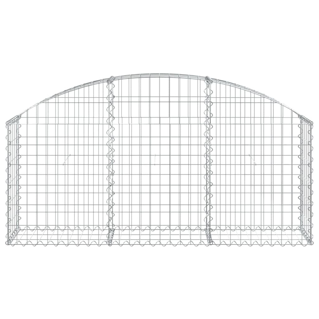 vidaXL Συρματοκιβώτιο Τοξωτό 150x30x60/80εκ. από Γαλβανισμένο Χάλυβα