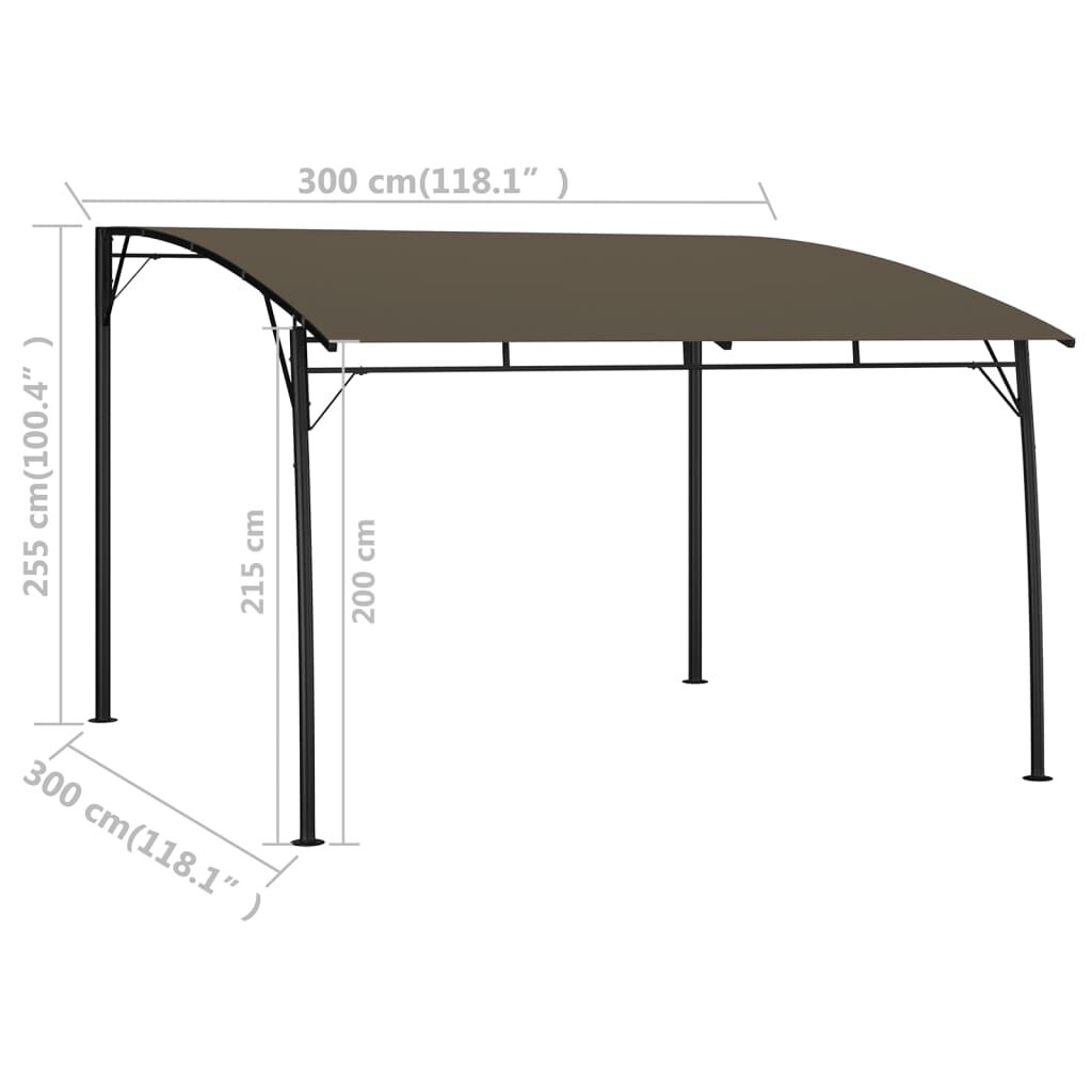 vidaXL Τεντοπέργκολα Κήπου Taupe 3 x 3 x 2,55 μ.