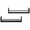 vidaXL Ράφι Τοίχου 2 pcs Μαύρη δρυς 60 x 16 x 14 cm Επεξεργασμένο ξύλο