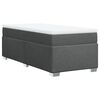 vidaXL Κρεβάτι Boxspring με Στρώμα Σκούρο Γκρι 100x200 εκ. Υφασμάτινο