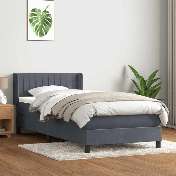 vidaXL Box Spring &Kappa;&rho;&epsilon;&beta;ά&tau;&iota; &mu;&epsilon; &sigma;&tau;&rho;ώ&mu;&alpha; &Sigma;&kappa;&omicron;ύ&rho;&omicron; &gamma;&kappa;&rho;&iota; 80x210 &epsilon;&kappa;. &Beta;&epsilon;&lambda;&omicron;ύ&delta;&iota;&nu;&omicron;