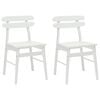 vidaXL Καρέκλα τραπεζαρίας 2 pcs Λευκό Στερεό Ξύλο Ραβέντι