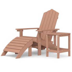 vidaXL &Kappa;&alpha;&rho;έ&kappa;&lambda;&alpha; &Kappa;ή&pi;&omicron;&upsilon; Adirondack &Kappa;&alpha;&phi;έ &alpha;&pi;ό HDPE &mu;&epsilon; &Upsilon;&pi;&omicron;&pi;ό&delta;&iota;&omicron; & &Tau;&rho;&alpha;&pi;&epsilon;&zeta;ά&kappa;&iota;
