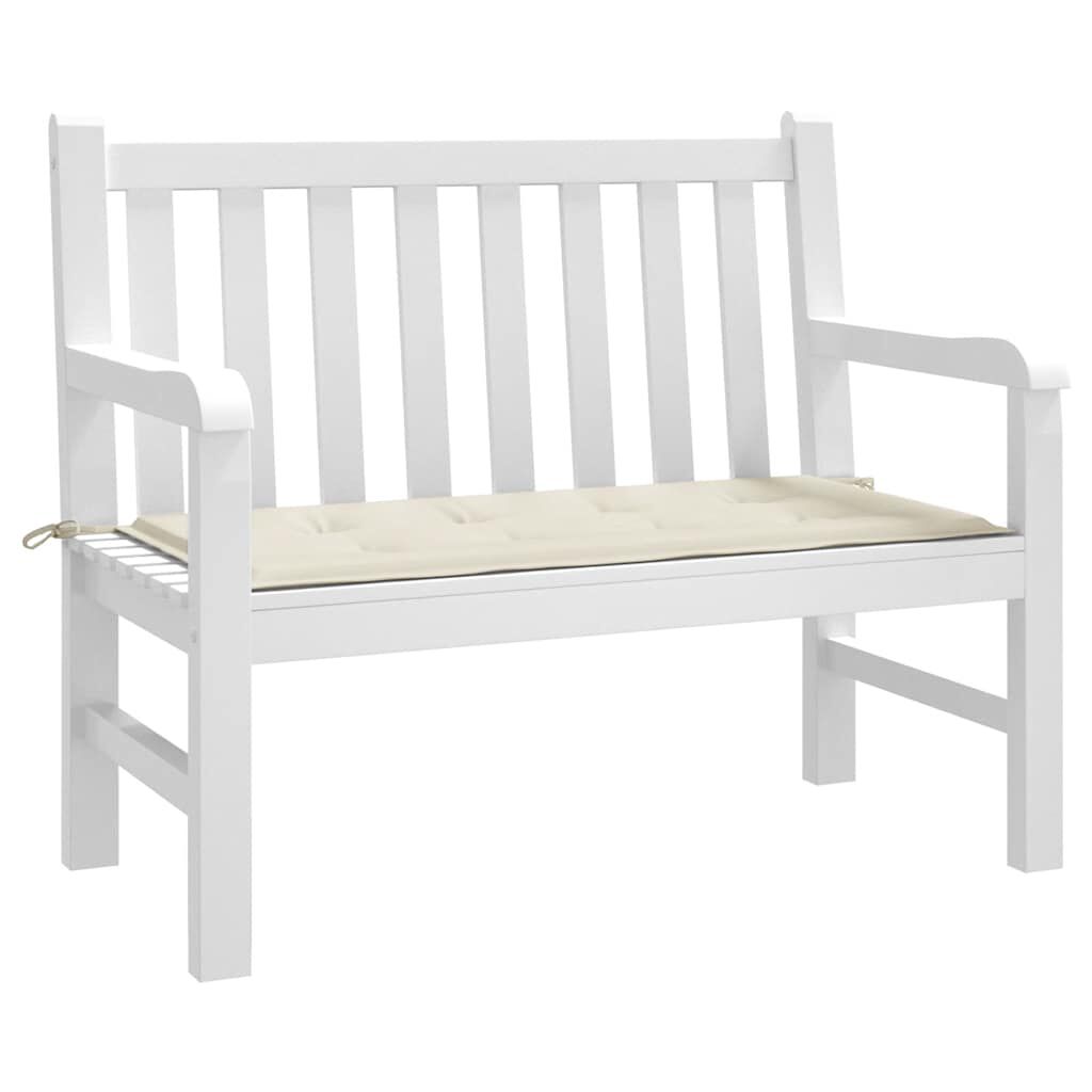 vidaXL Μαξιλάρι Πάγκου Κήπου Κρεμ 100x50x4 εκ. Ύφασμα Oxford