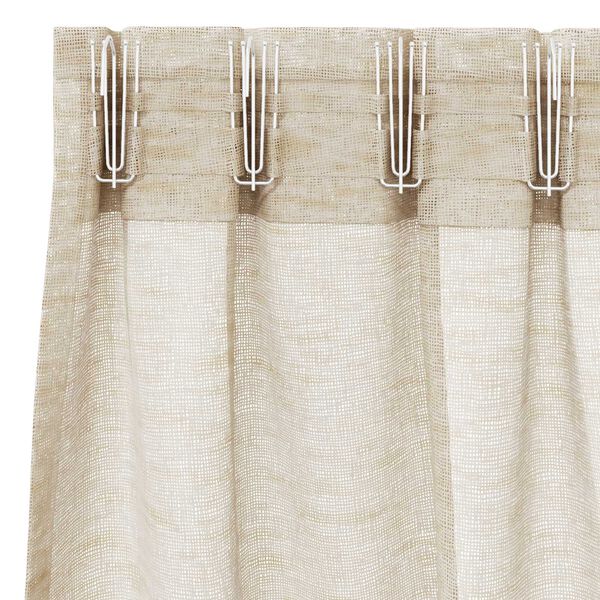 vidaXL Κουρτίνες με κουρτίνες 2 pcs Άμμος 140 x 225 cm Πολυεστέρας