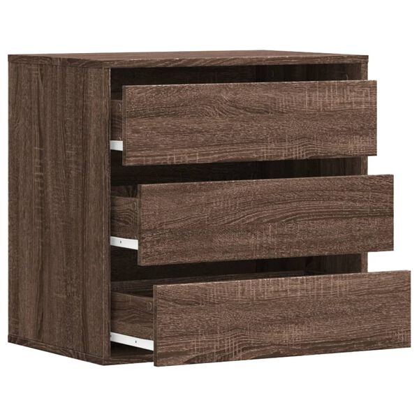 vidaXL Συρταριέρα Καφέ Δρυς 60x41x58 εκ. από Επεξεργ. Ξύλο
