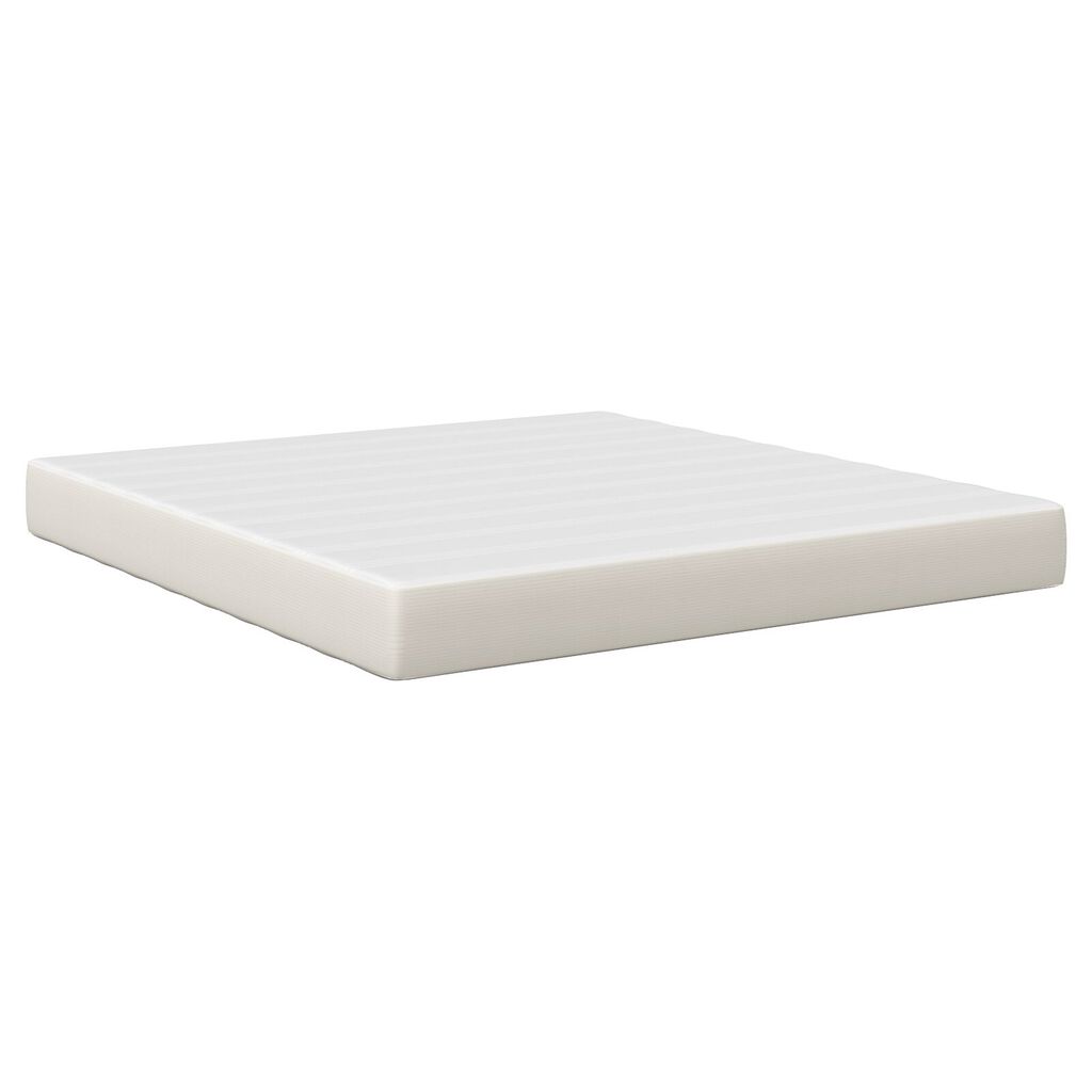 vidaXL Κρεβάτι με ελατήρια Pocket Κρέμ 180x200x20 εκ. Μεσαίας σκληρότητας Φabric