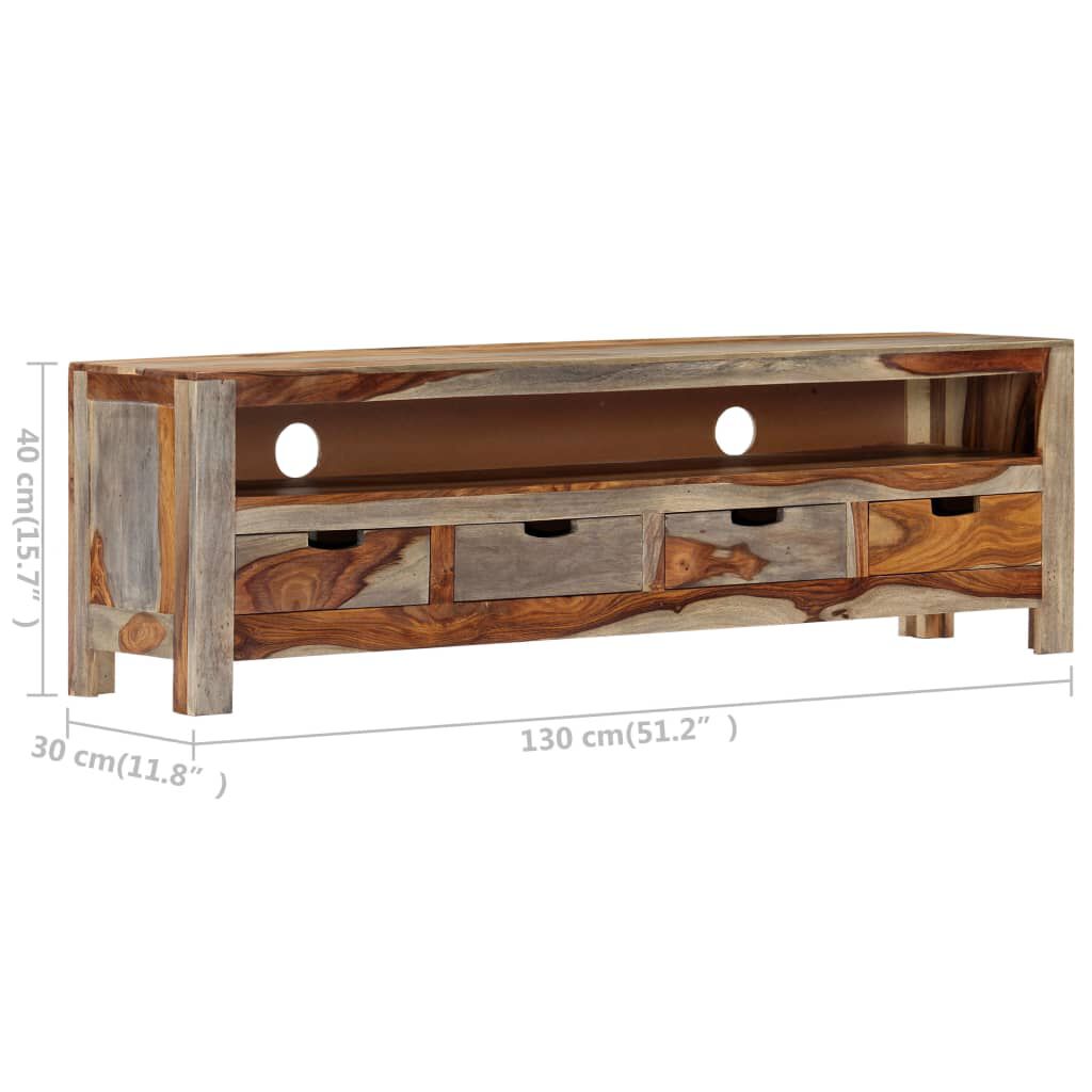 vidaXL Έπιπλο Τηλεόρασης 130 x 30 x 40 εκ. από Μασίφ Ξύλο Ακακίας