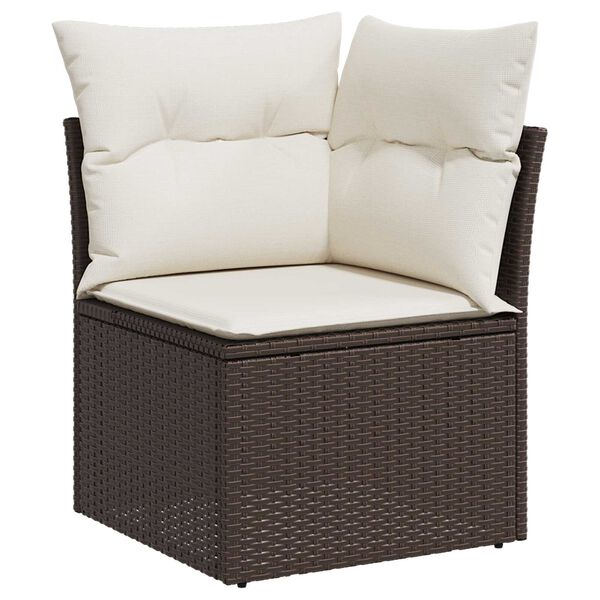 vidaXL Σετ Καναπέ Κήπου 7 pcs Καφέ και κρεμ 289 x 154 x 85 εκ.