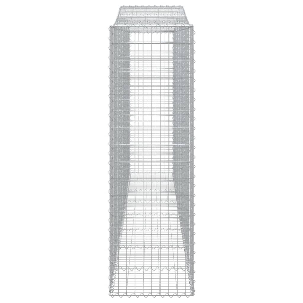vidaXL Συρματοκιβώτια Τοξωτά 8 τεμ. 400x50x160/180 εκ. Γαλβαν. Ατσάλι